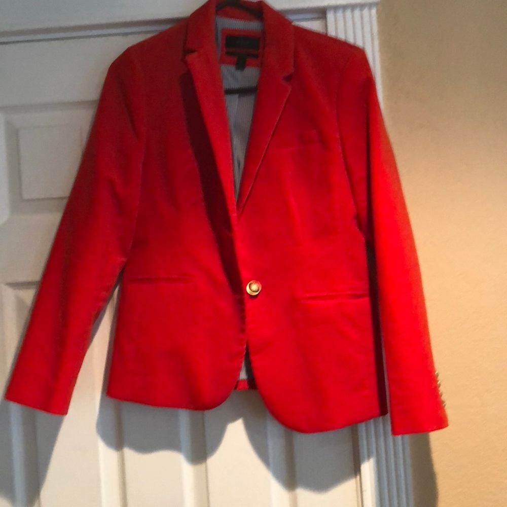 NWOT J.Crew Red Corduroy jacket Size 8